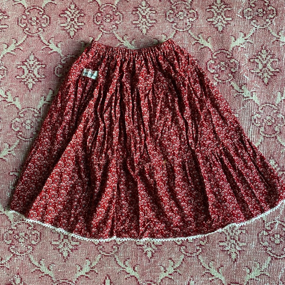 Timeless Pippers (America) girls cowgirl peasant corduroy skirt with ruffle Sz 8